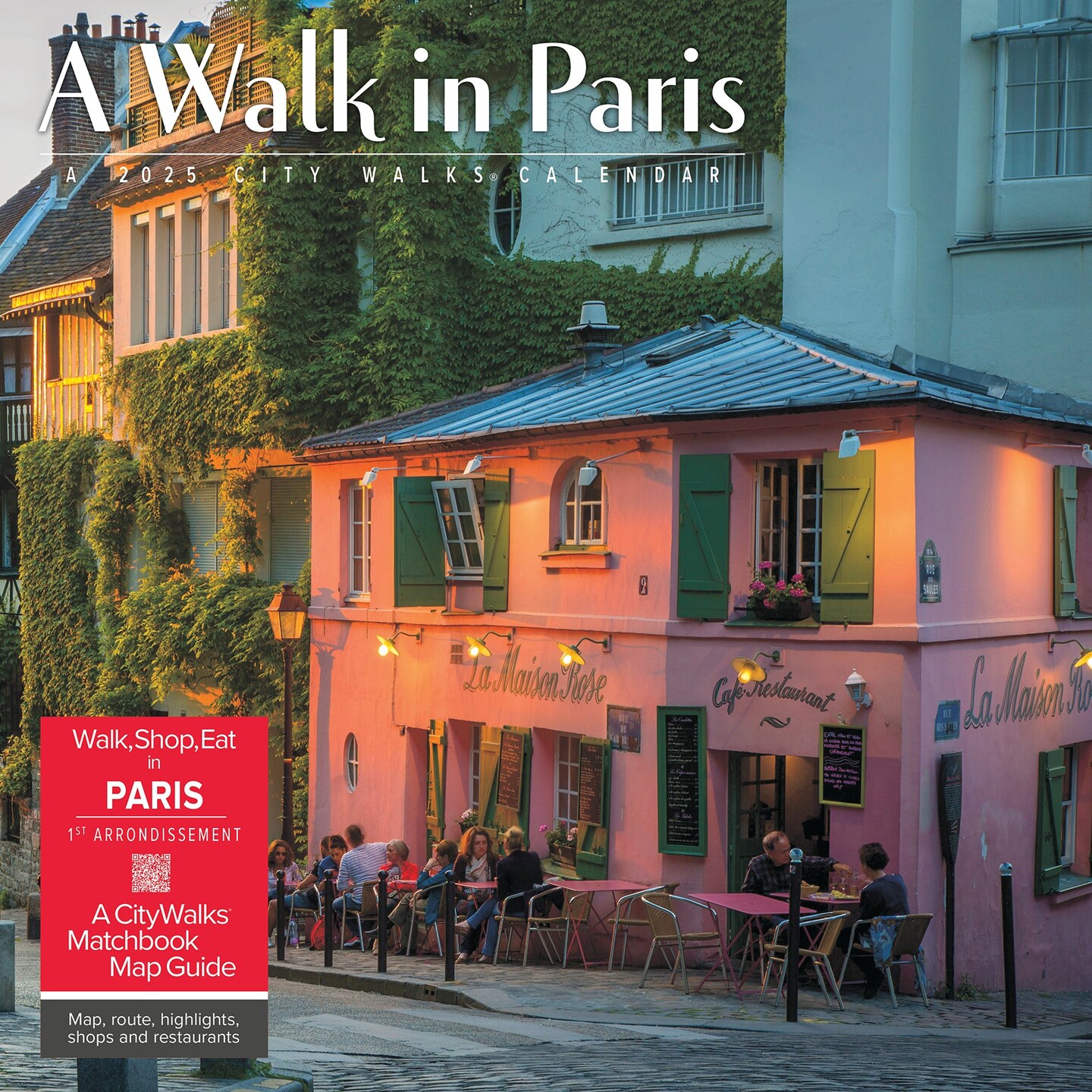 A Walk in Paris 2025 Wall Calendar