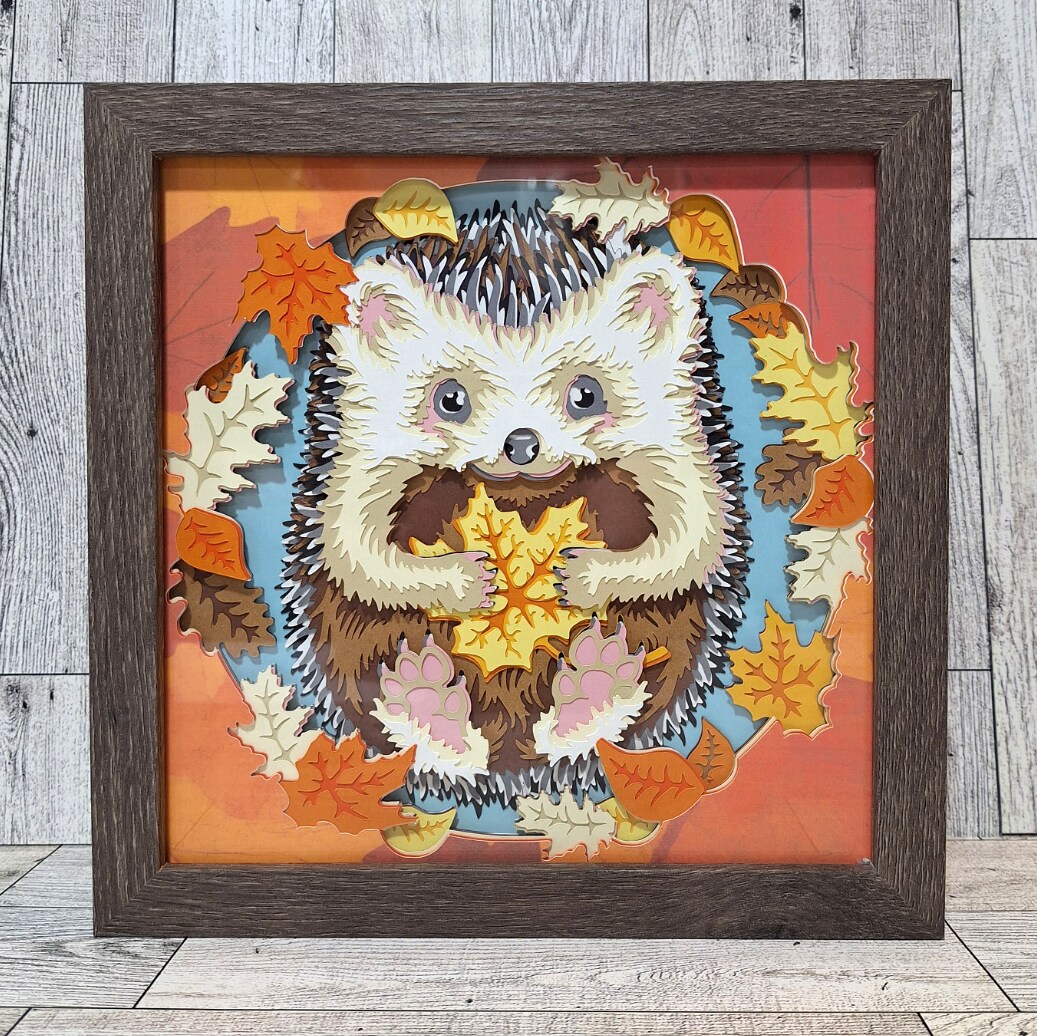 Obsidian and Gold 3D Layered Paper Art Shadow Box