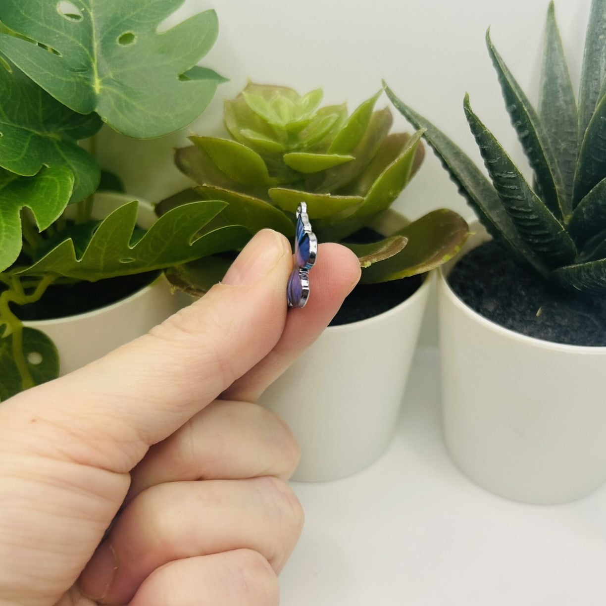 1, 4, 20 or 50 Pieces: Blue and Purple Butterfly Charms
