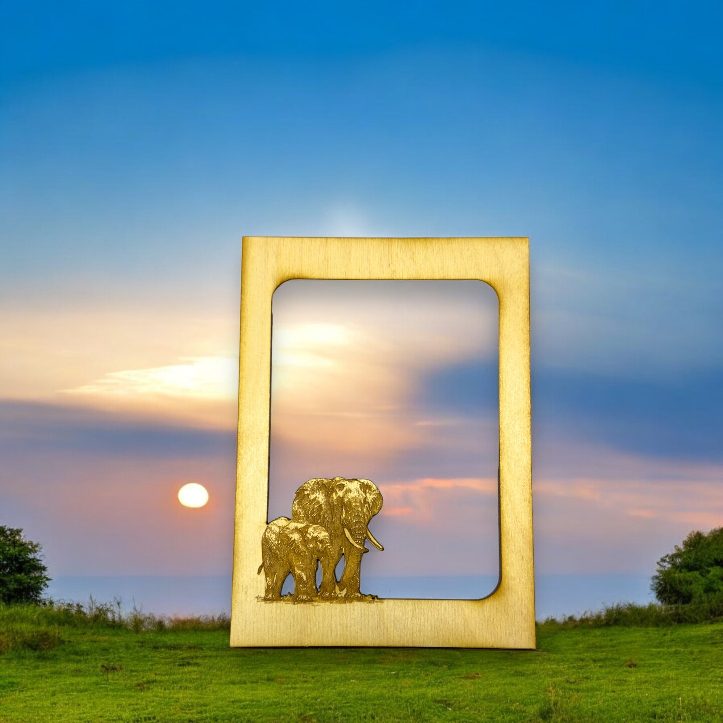Elephant Photo frame insert (FRAME NOT INCLUDED)