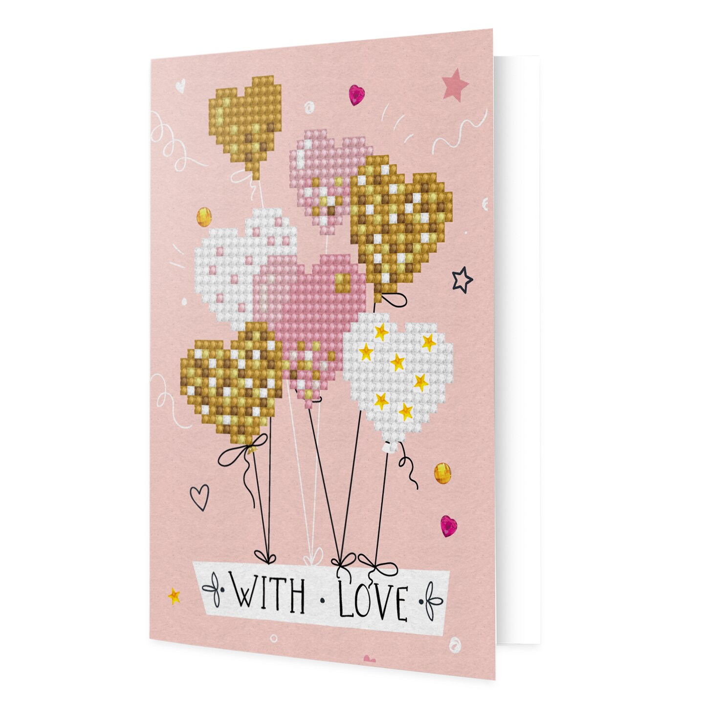 Diamond Dotz Love Balloons Card Diamond Painting Kits for Adults - Diamond Art Kits a Relaxing Creative Craft Kit with Dotz Gems