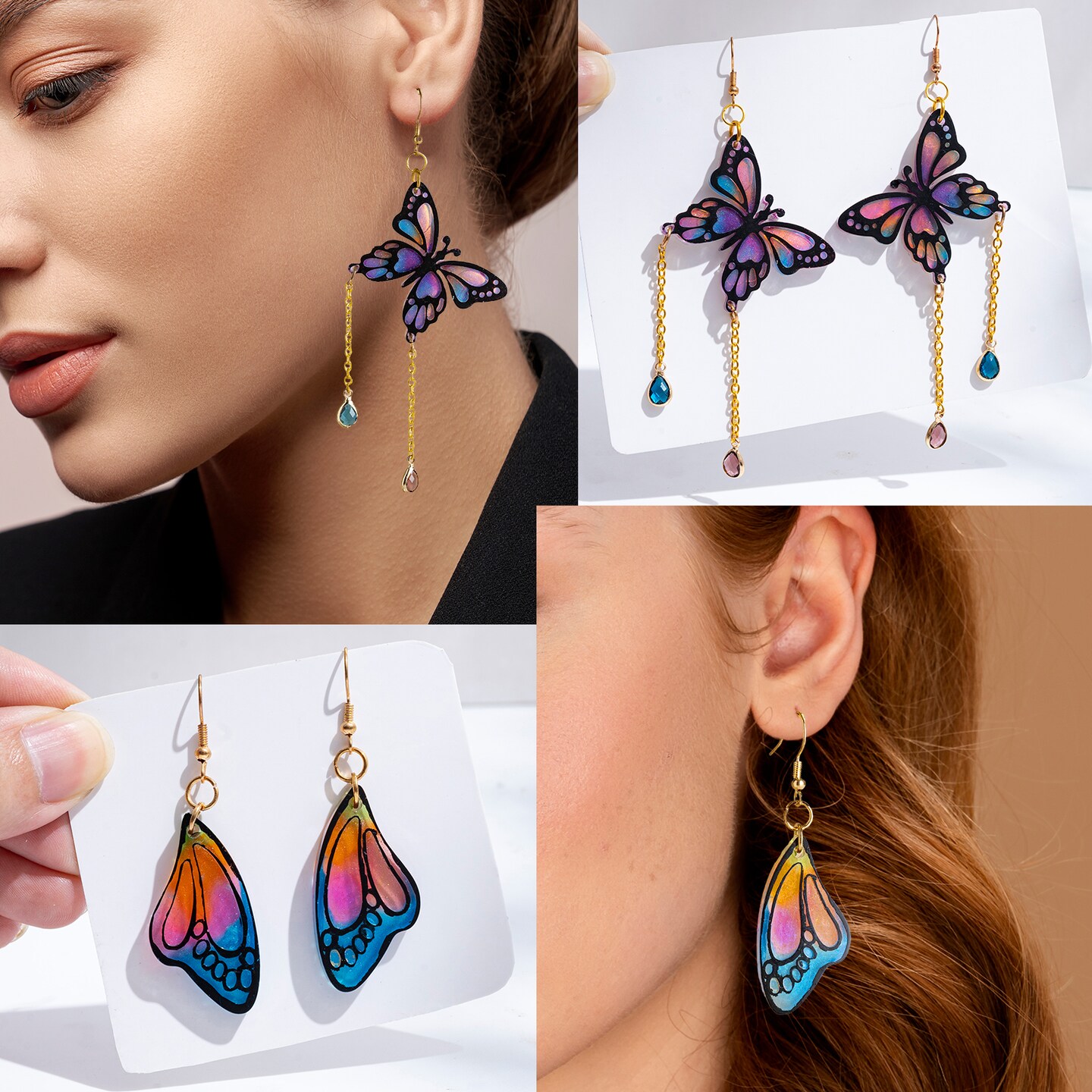 LET&#x27;S RESIN Resin Earring Molds, 2 Pcs Resin Molds Silicone with Butterfly Moth Wings Shapes, Silicone Molds for Resin Jewelry, DIY Art Craft