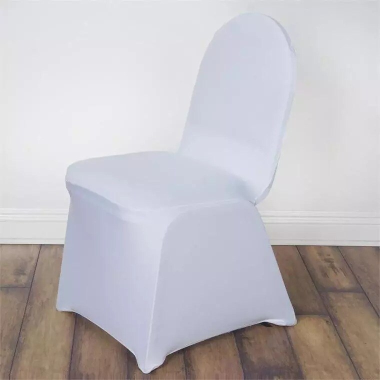 50 WHITE Banquet Stretch SPANDEX CHAIR COVERS Wedding Supplies Event Decorations