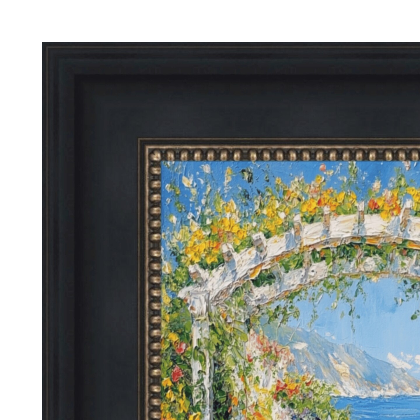 Wide Black Scoop With Gold Bead Picture Frame 18x24 frame