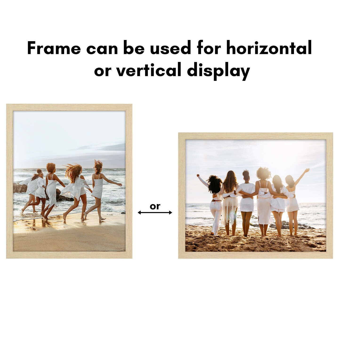 Americanflat Gallery Poster Frame - Wooden Picture Frame for Wall Art - Plexiglass Cover - Hanging Hardware for Horizontal or Vertical Display