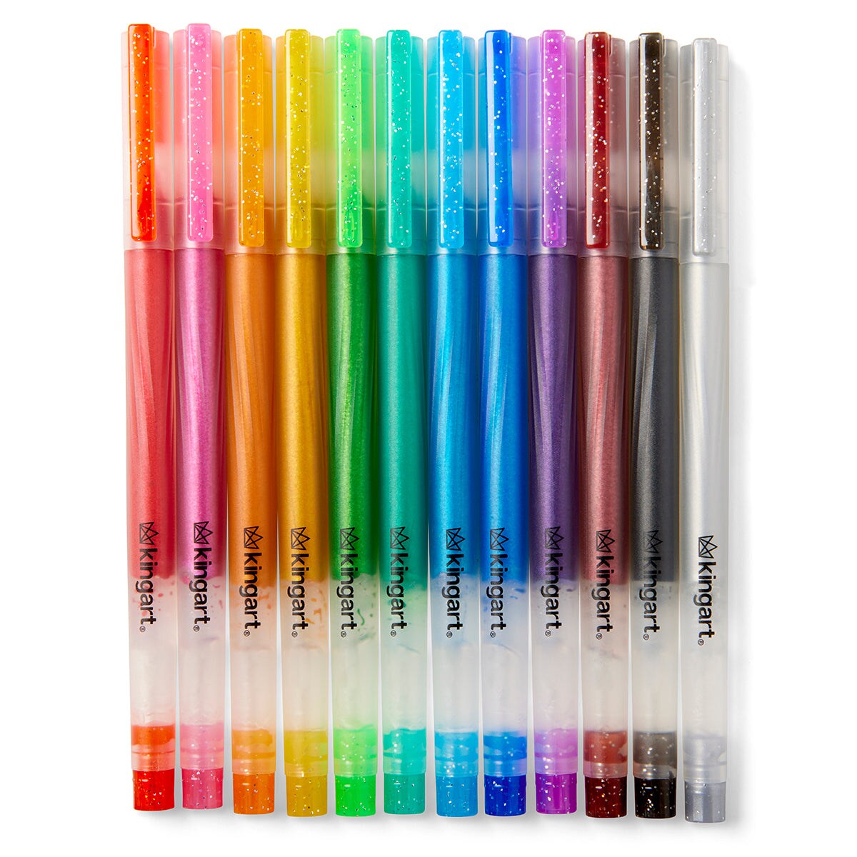 KINGART&#xAE; Gel Pens 12 Glitter Colors