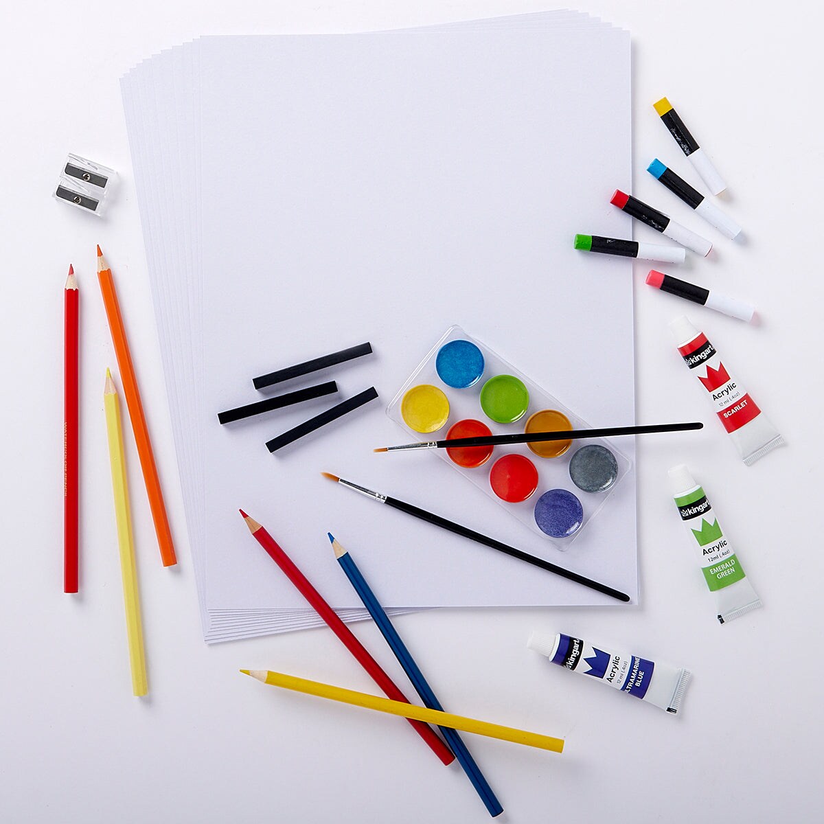 KINGART&#xAE; Mixed Media Art Set, Drawing, Painting &#x26; Sketching, 175 Pc.