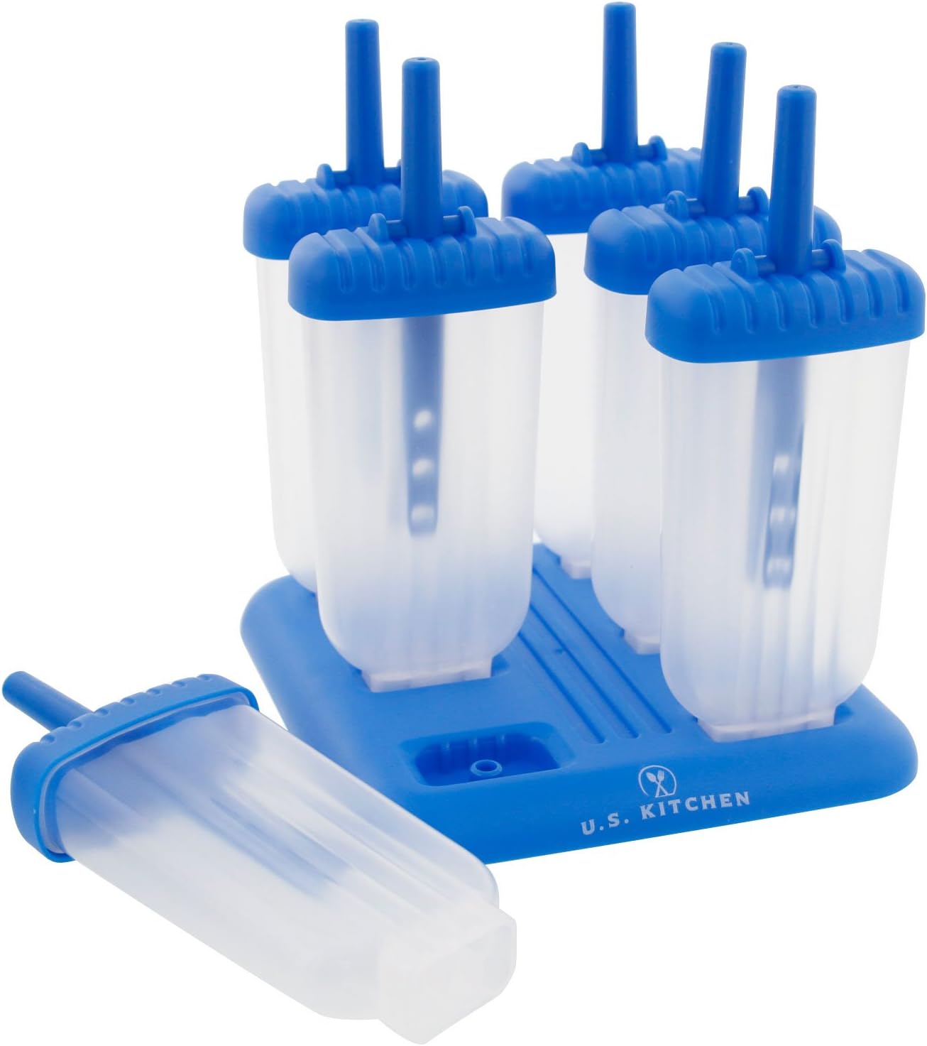 Jumbo Set of 18 Classic Ice Pop Popsicle Molds - Sets of 6 Red, 6 White & 6 Blue - Reusable USA Colored Ice Pop Makers