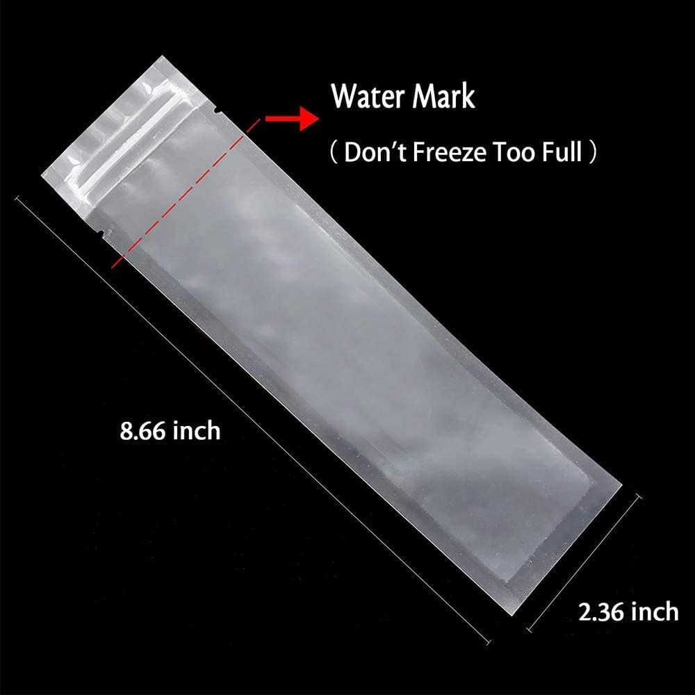 Popsicle Molds Bags, 50 Pack DIY Disposable Ice Pop Bags with Silicone Funnel (50)