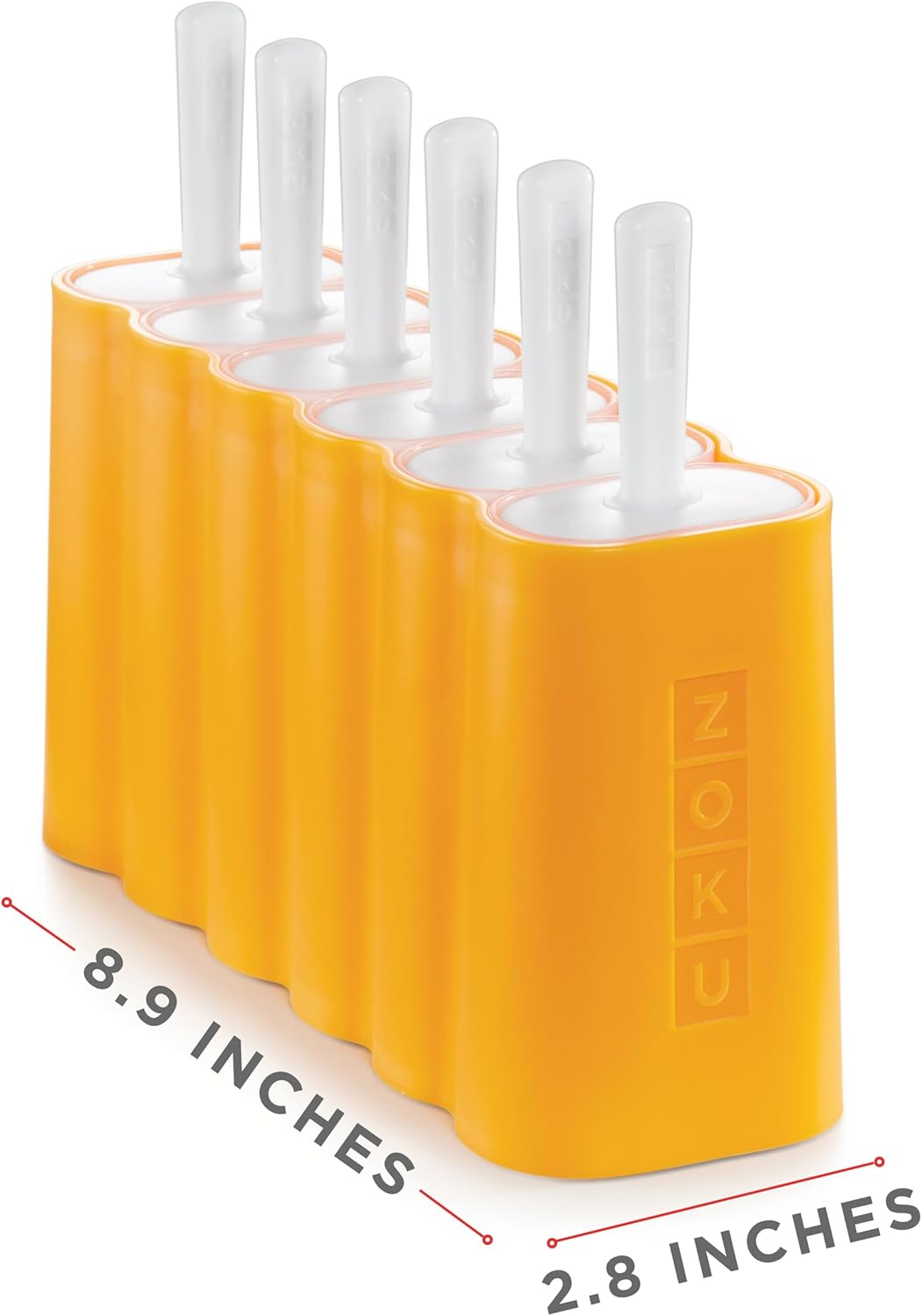 Mod Pops, 6 Classic Popsicle Molds in One Compact Tray With Sticks and Drip Guards, Easy-Release, BPA-free
