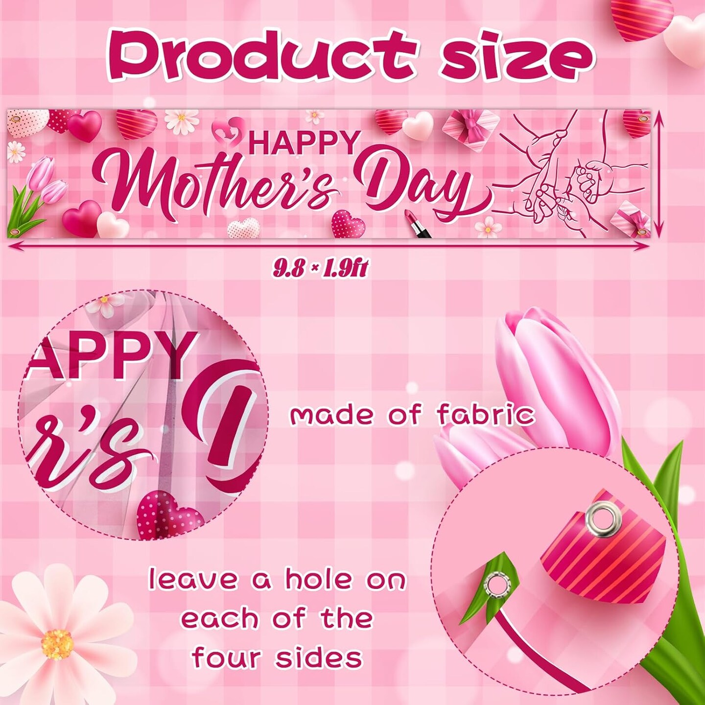 Happy Mother&#x27;s Day Banner Decorations