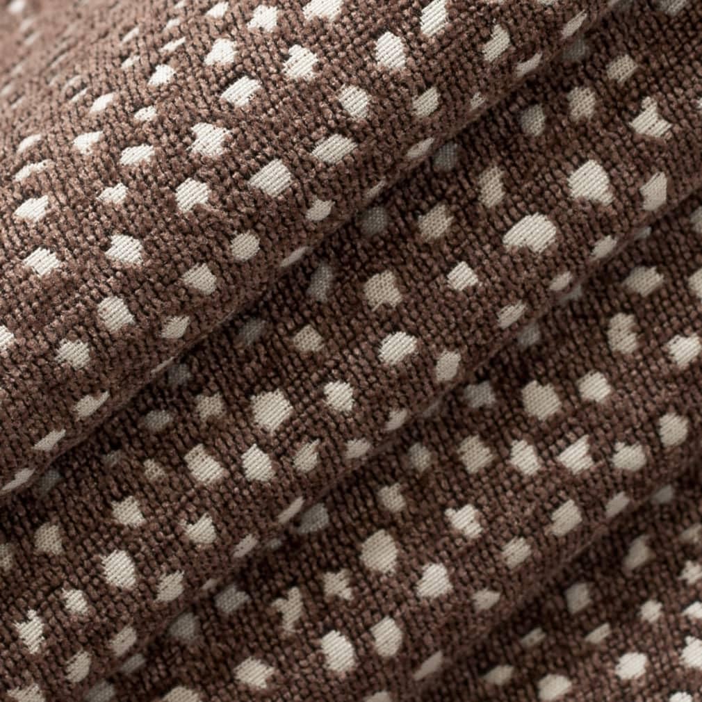 Brown Abstract Animal Print Chenille Woven Pattern Upholstery Fabric by The Yard - SKU: Bauer Mocha