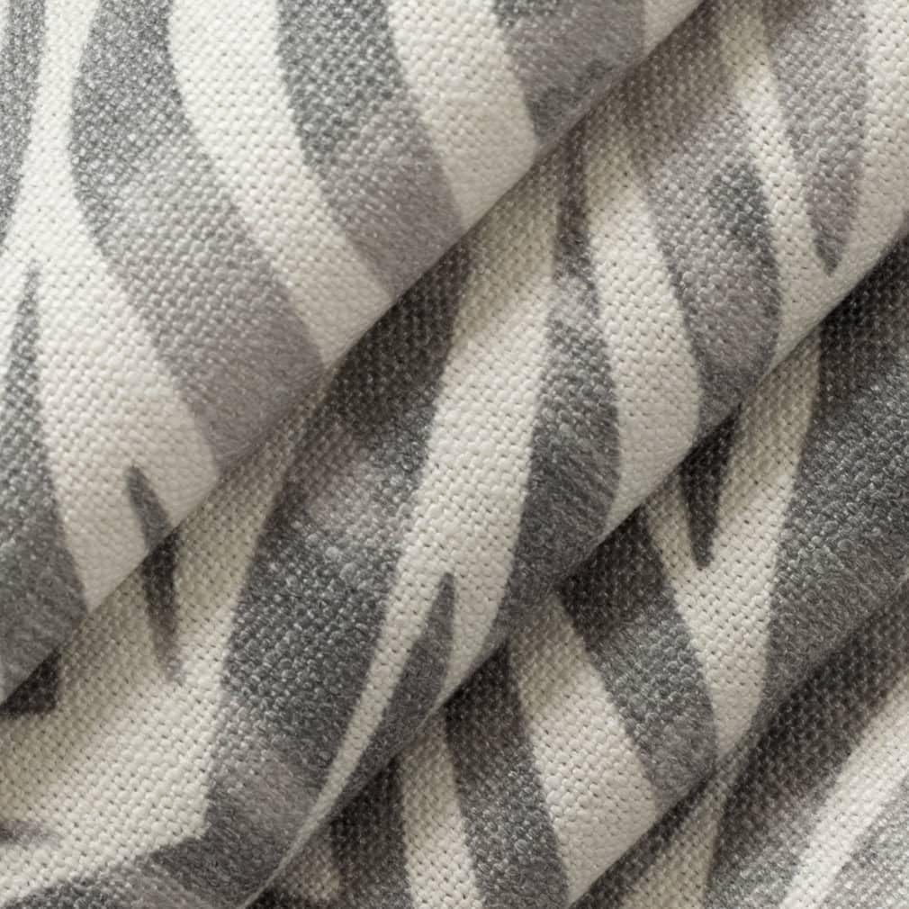 Grey Animal Print Linen Blend Upholstery Fabric by The Yard - SKU: Club Ash