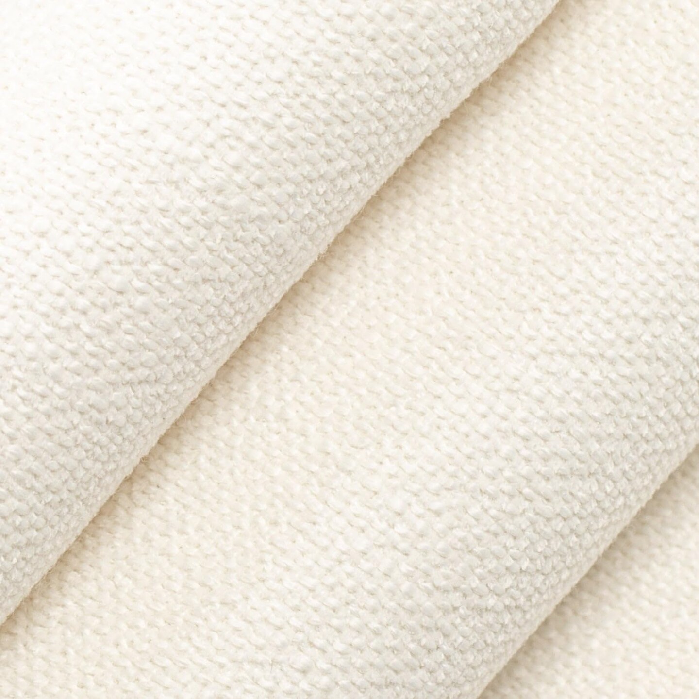 Ivory White Performance Grade Plain Solid Tweed Textures Upholstery Fabric by The Yard - SKU: Cambria White