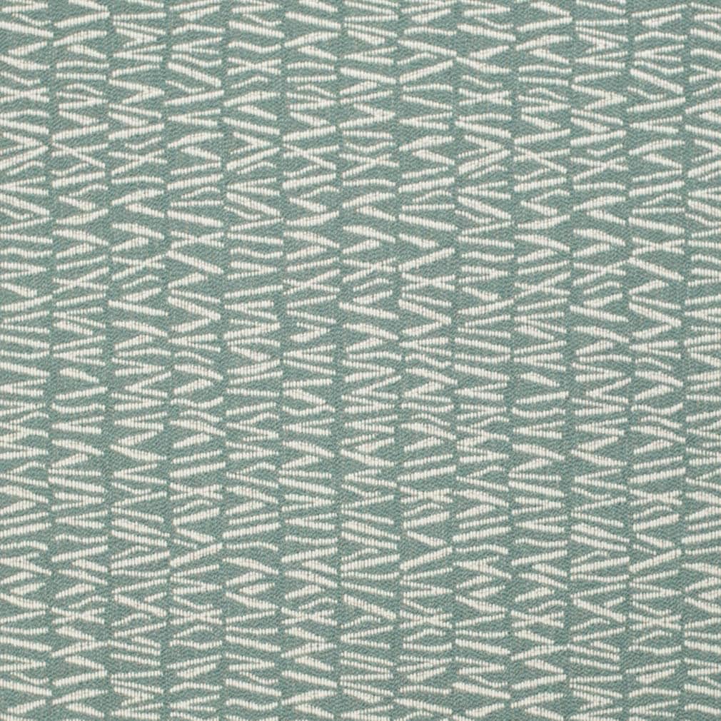 Aqua Stain Resistant Performance Pet Friendly Abstract Global Woven Pattern Upholstery Fabric by The Yard - SKU: Macie Ocean