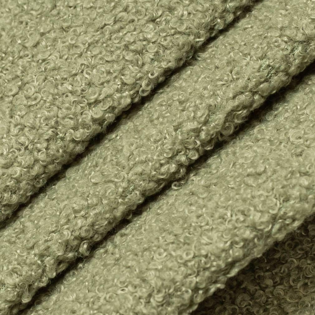 Green Shearling Textured Upholstery Fabric by The Yard - SKU: Menlo Sage