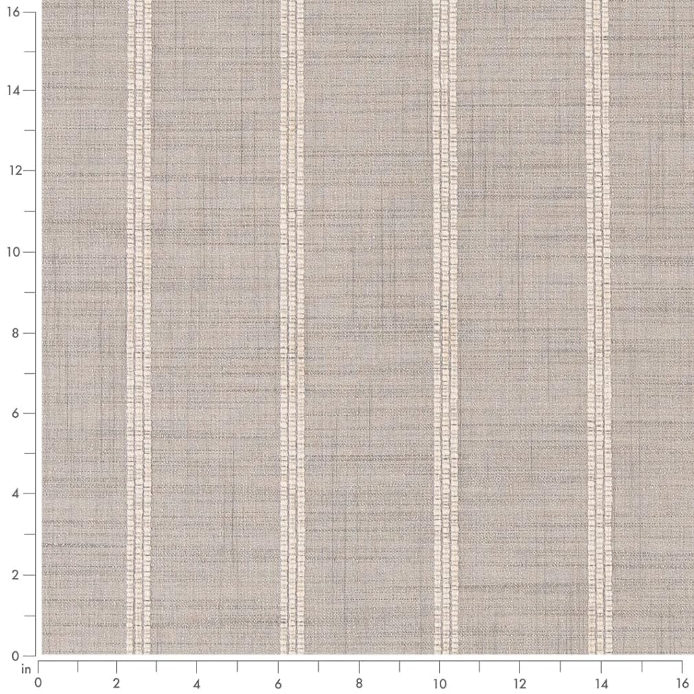 Grey Stain Resistant Performance Pet Friendly Stripe Woven Pattern Upholstery Fabric by The Yard - SKU: Addison Fog