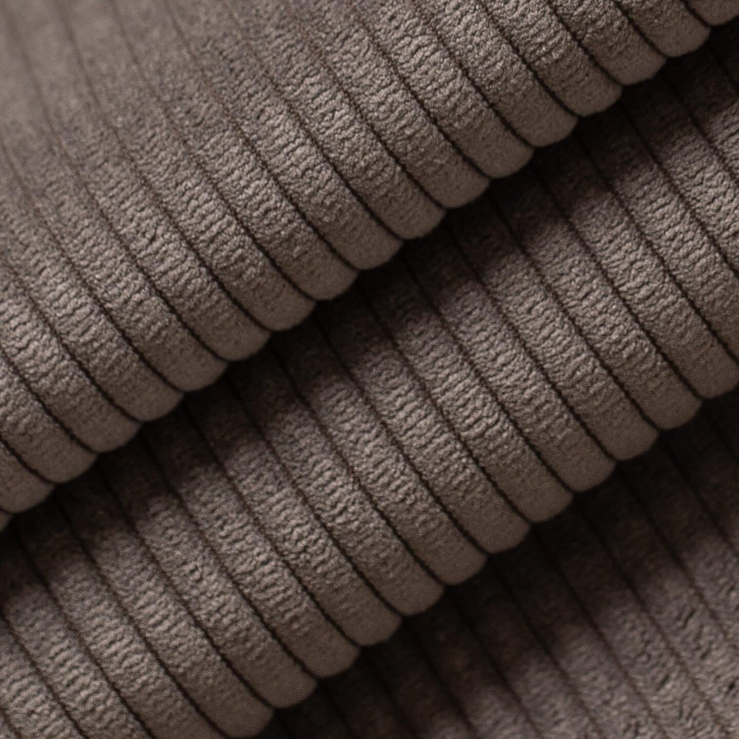 Brown Small Scale Stripe Corduroy Velvet Upholstery Fabric by The Yard - SKU: Burnett Coffee