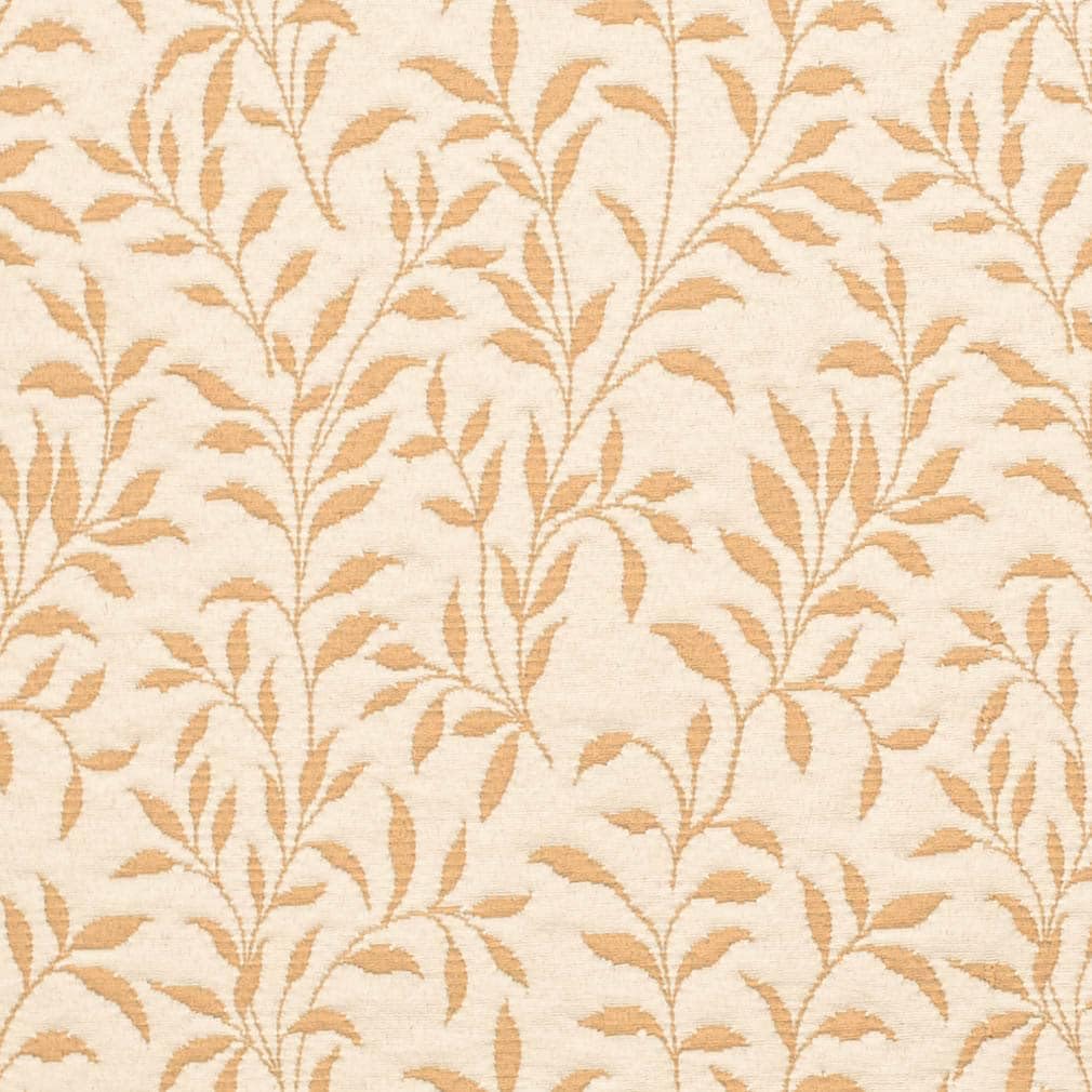 Yellow Leaves Matelasse Woven Pattern Upholstery Fabric by The Yard - SKU: Brantley Honey