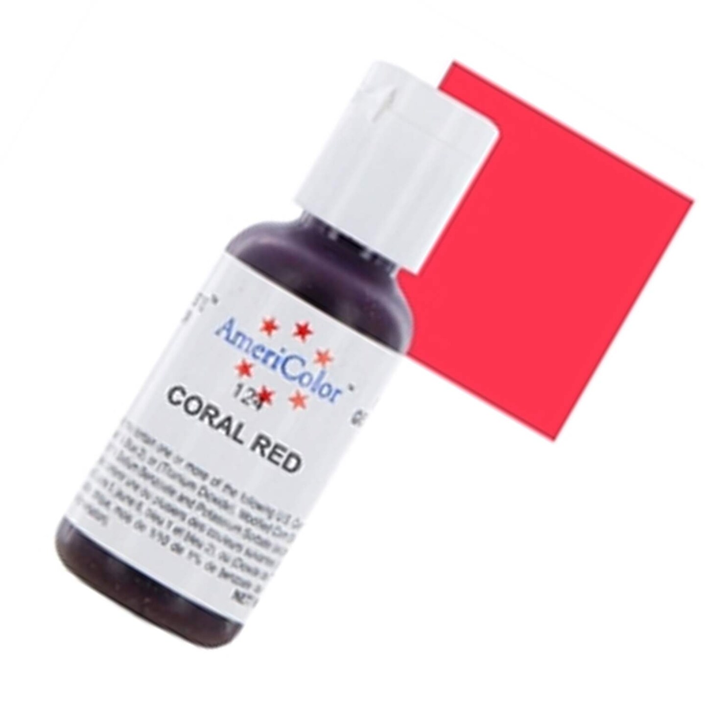 Coral Red Soft Gel Paste Food Color AmeriColor 3/4 Ounce
