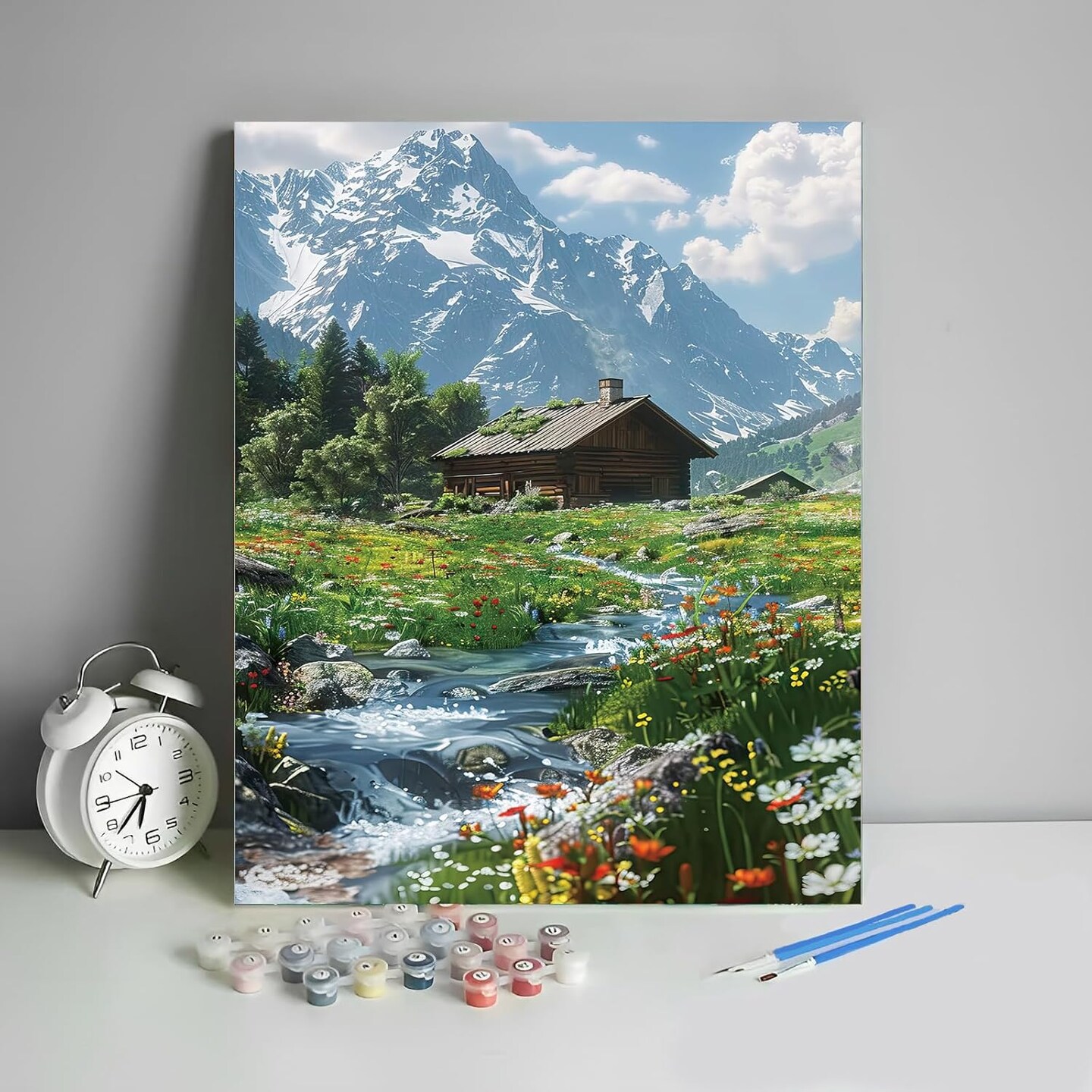 Kit Peinture Par Numéros THISIT - Toile 40x50 Cm Niagara, Brouillard, Eau - DIY Détente Et Décoration