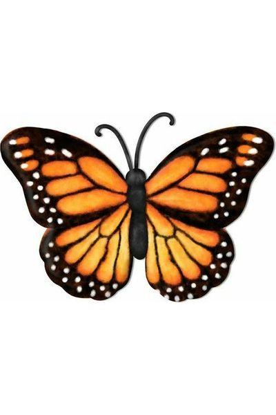 12" Metal Embossed Butterfly: Monarch
