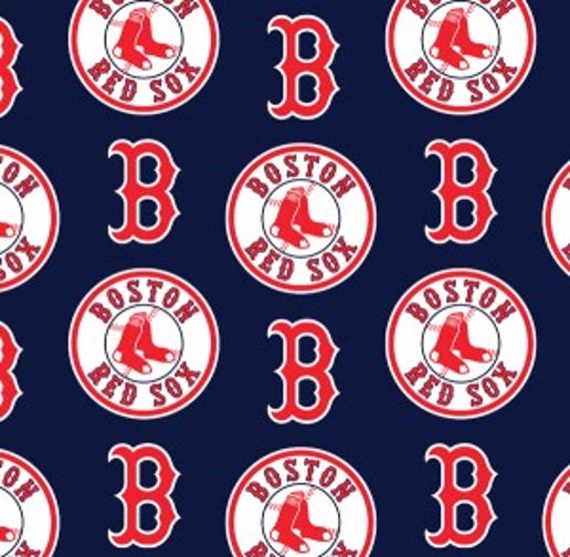 Licensed MLB Boston Red Sox Navy Cotton 6633 B Fabric by the Yard