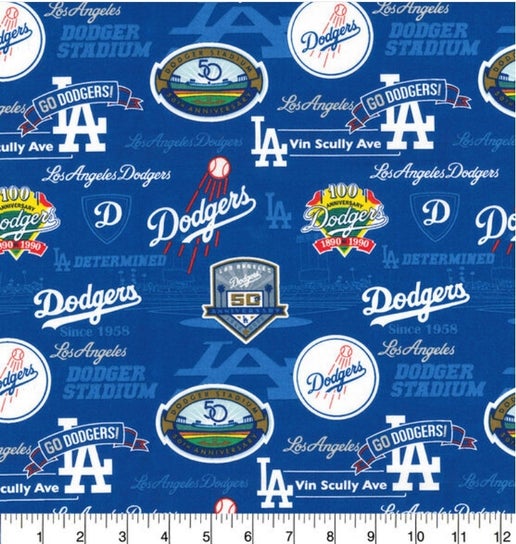 Licensed MLB Los Angeles Dodgers Stadium Cotton 60254B Fabric by the Yard