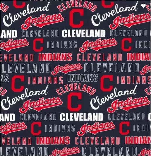 Licensed MLB Cleveland Indians Cotton 60309B(Discontinued) Fabric by the Yard