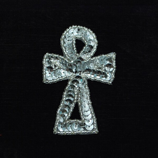 Ankh Cross Sequin Applique/Patch