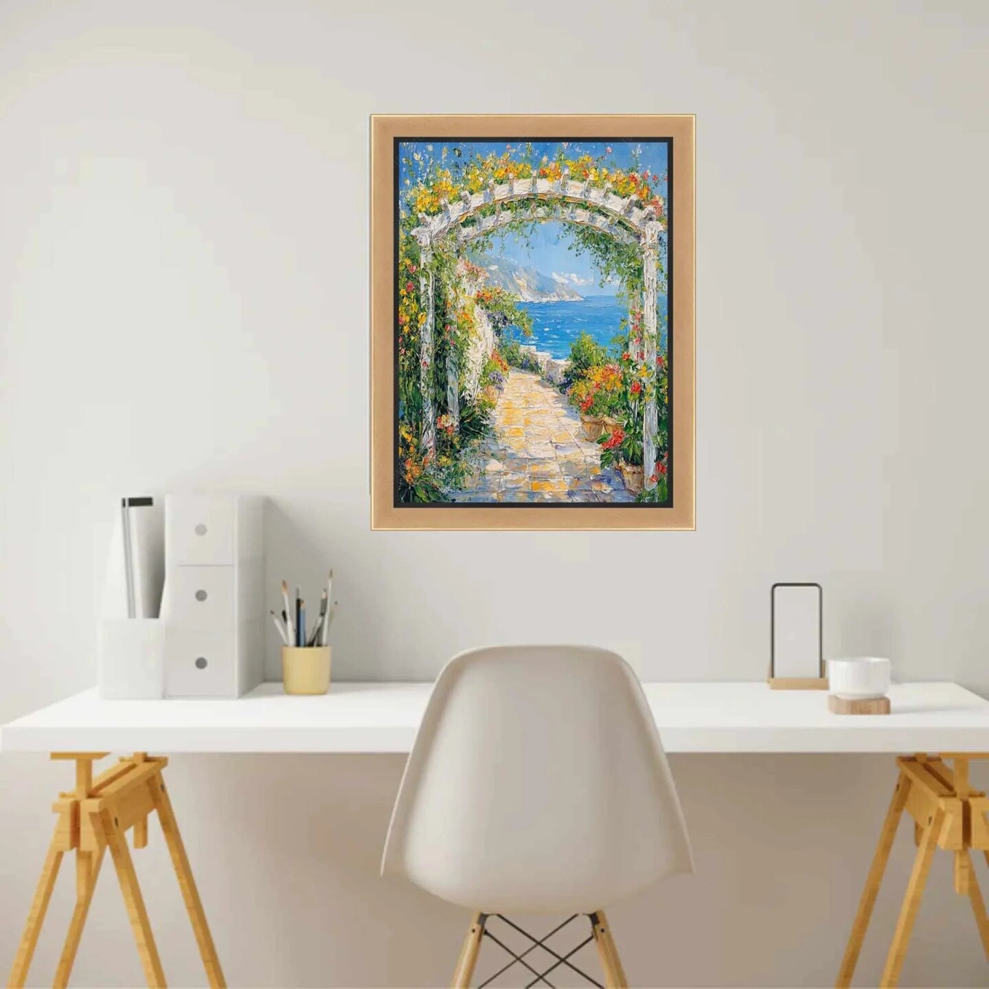 Contemporary Gold With Black Picture Frame 20x30 frame