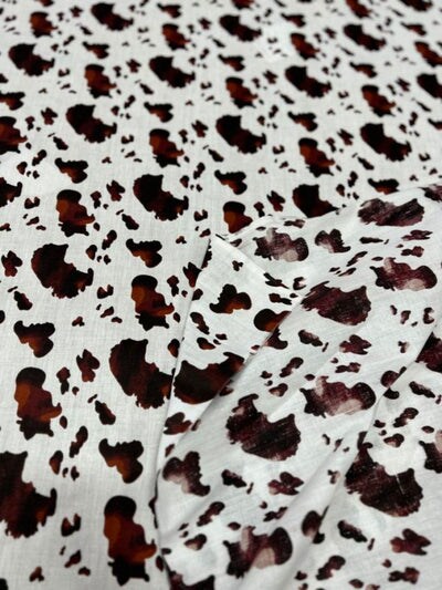 1 Yard Cow Print Poly Cotton Fabric