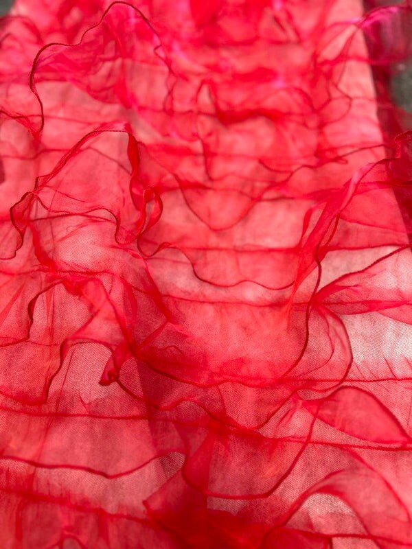 1 Yard Voluminous Ruffle Organza Fabric for Backdrops & Dresses 52/54" Width