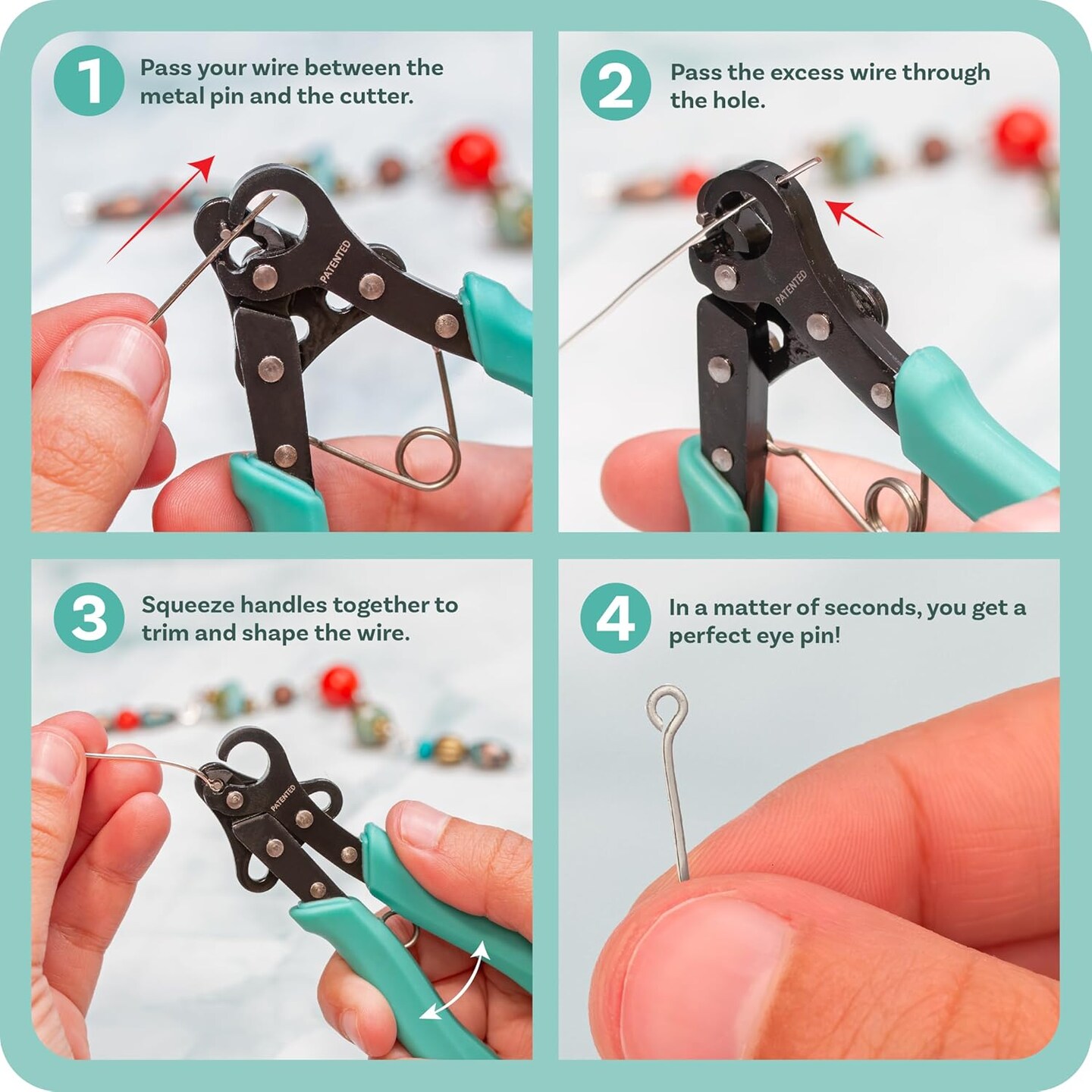 The Beadsmith Vintaj One Step Looper &#x2013; Create and Trim Consistent 1.5 mm Loops for Jewelry, Use with 18-26g Craft Wire