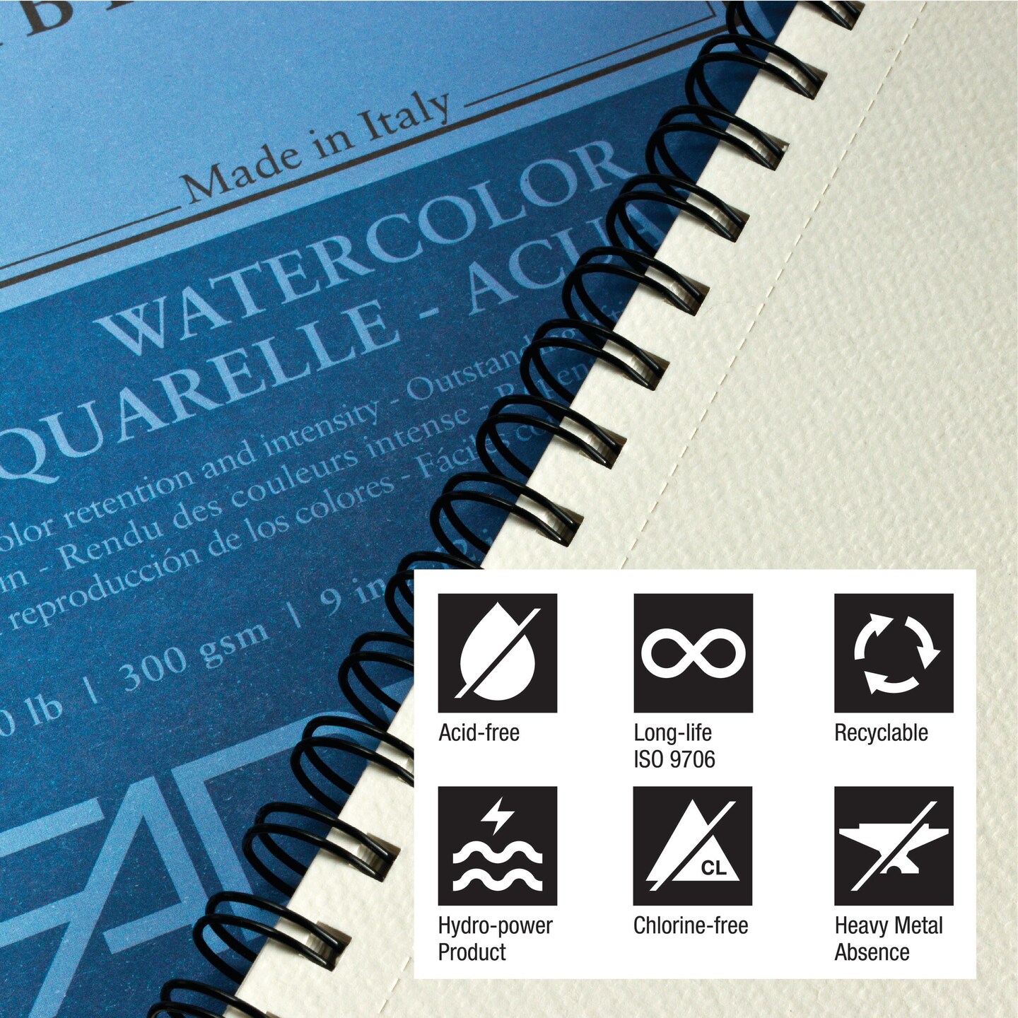 Fabriano 1264 Watercolor Pad, 140 140lb. (300gsm)