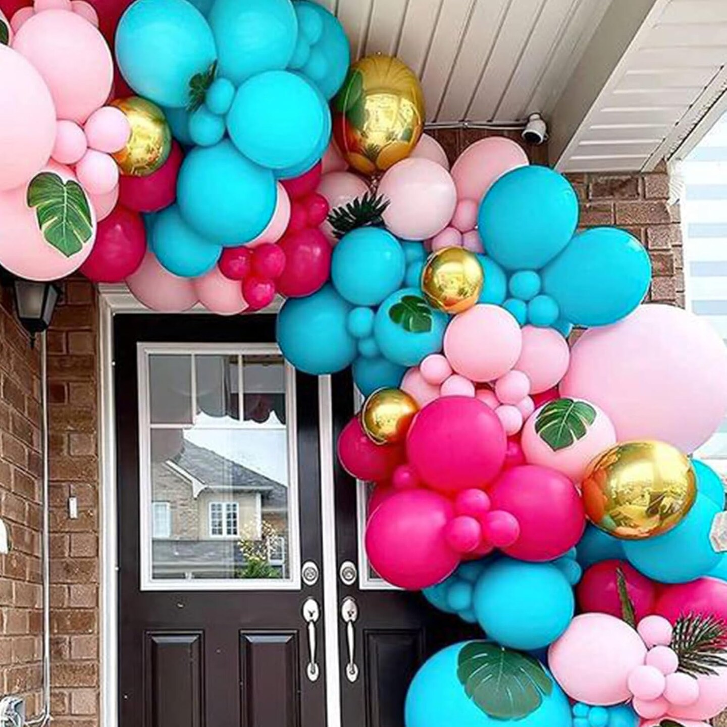 Hot Pink & Teal Balloon Arch Kit (112pcs) – Pink, Teal Blue, Hot Pink & Turquoise Latex Balloons for Birthday, Summer Party, Baby Shower, Wedding & Anniversary Decorations
