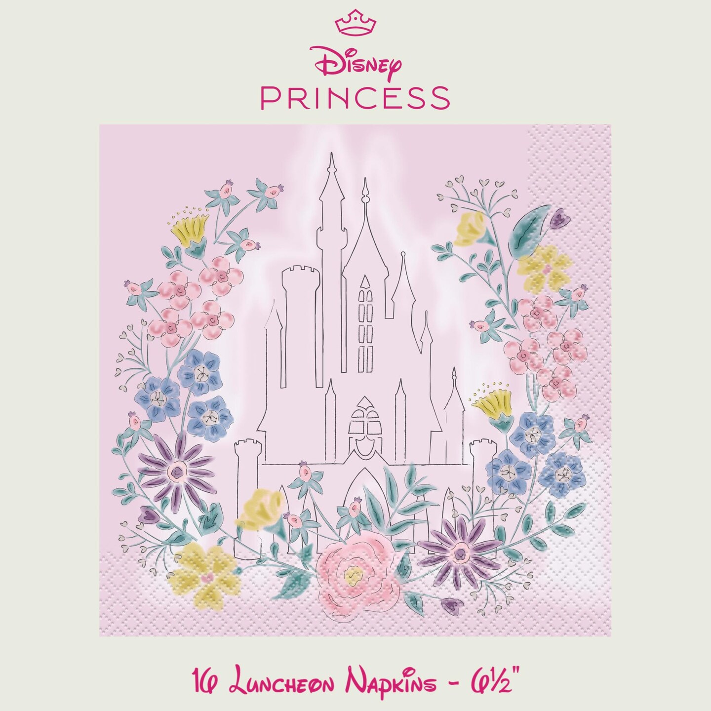Disney Princess Birthday Supplies Bundle with Disney Princess Luncheon Plates and Disney Princess Napkins - Serves 16