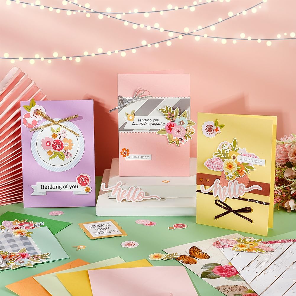 Paper Card Making Kits Colorful Handmade Greeting Card Kits for Christmas Day Cards, Easter Cards Birthday Invitation, DIY Envelope & Card Making, Slightly Lighter Color