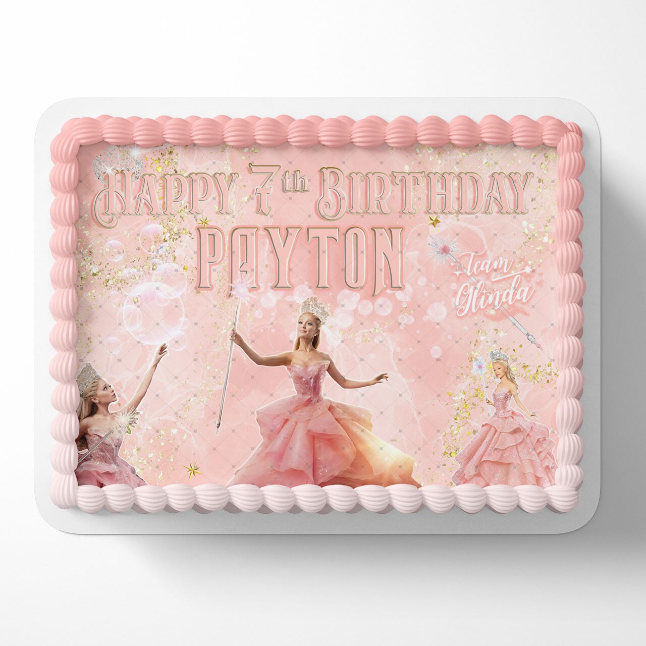 Glinda Team Princess Wicked Edible Cake Image Topper Birthday Cake ...