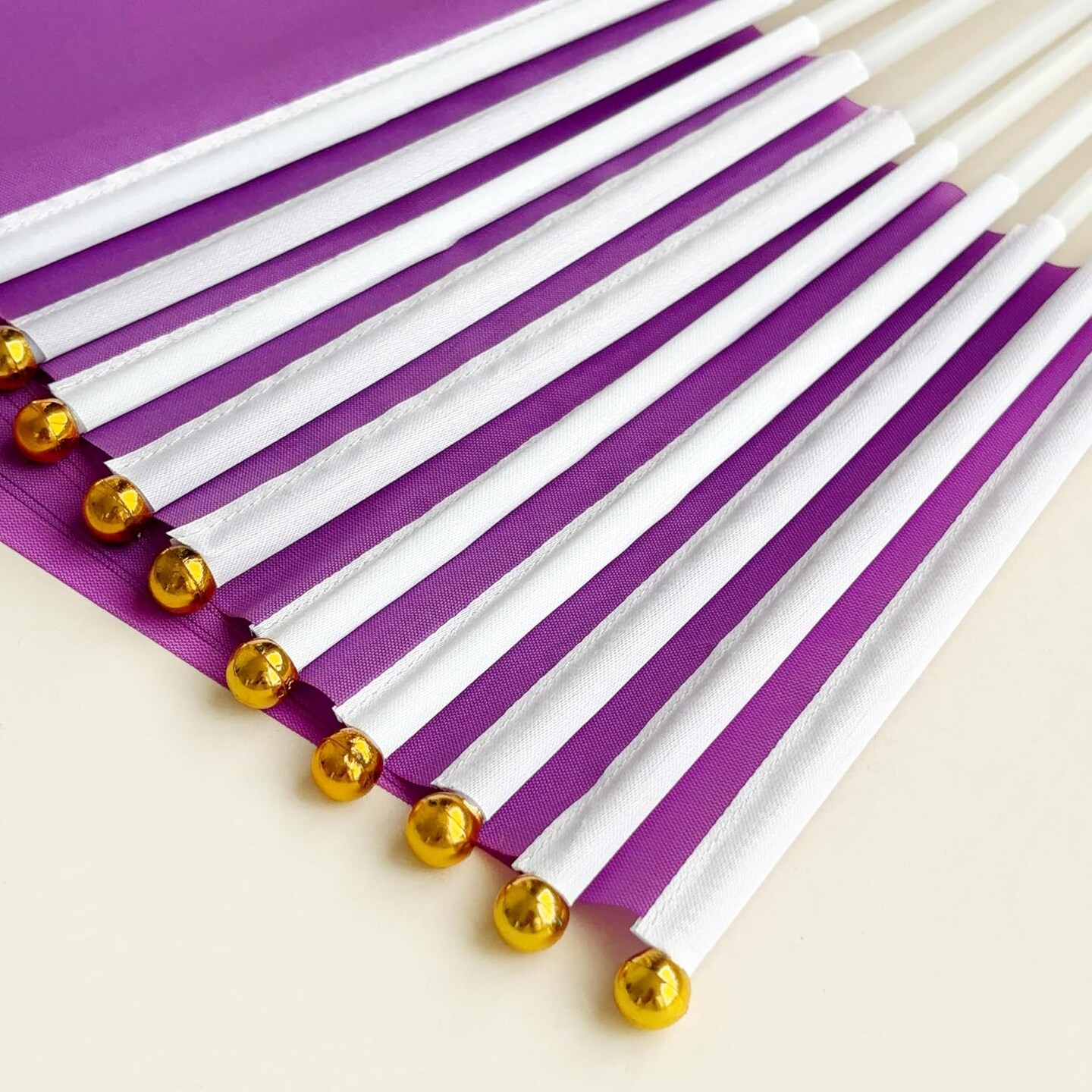 25 Pack Solid Purple Flag Small Mini Plain Purple DIY Flags On Stick,Party Decorations for Parades,Grand Opening,Kids Birthday,Party Events Celebration, 8.2 x 5.5 inchs,11.8 inchs