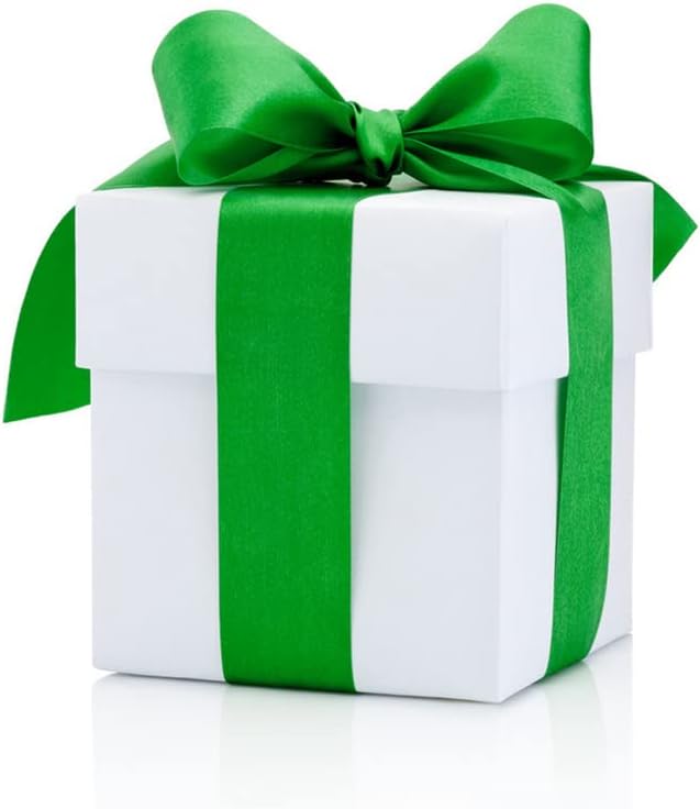 Green Double Face Satin Ribbon 1-1/2&#x22; X 50 Yards, Ribbons Perfect for Crafts, Christmas Gift Wrapping, Bow Making and More