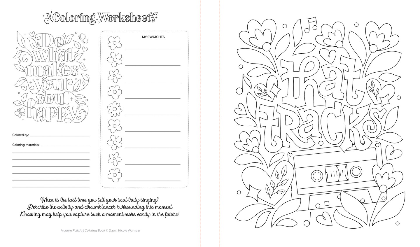 Modern Folk Art Coloring Book: 60 Patterns to Boost Joy, Relaxation & Creativity