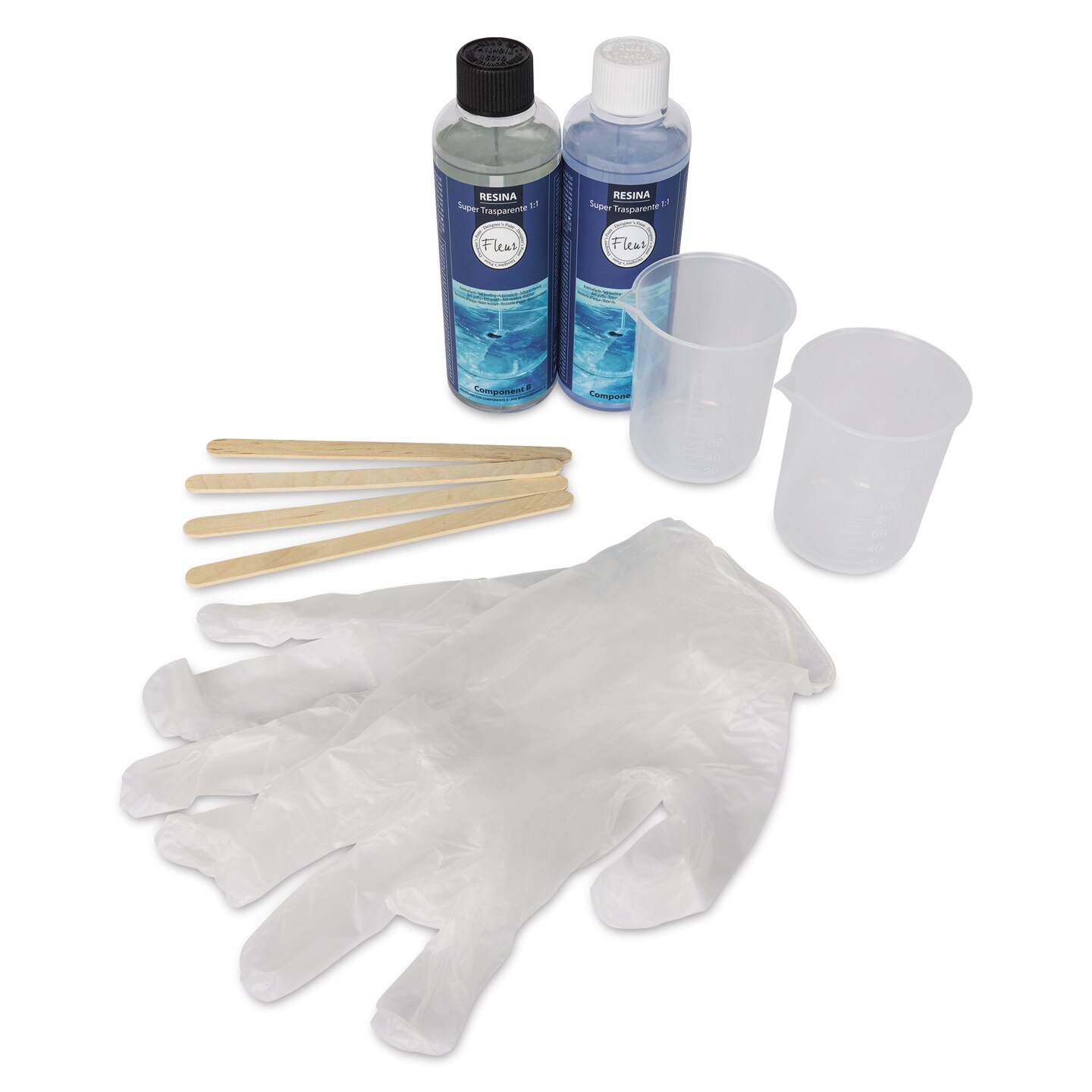 Fleur Super Clear Resin - Resin and Hardener Kit, 480 ml