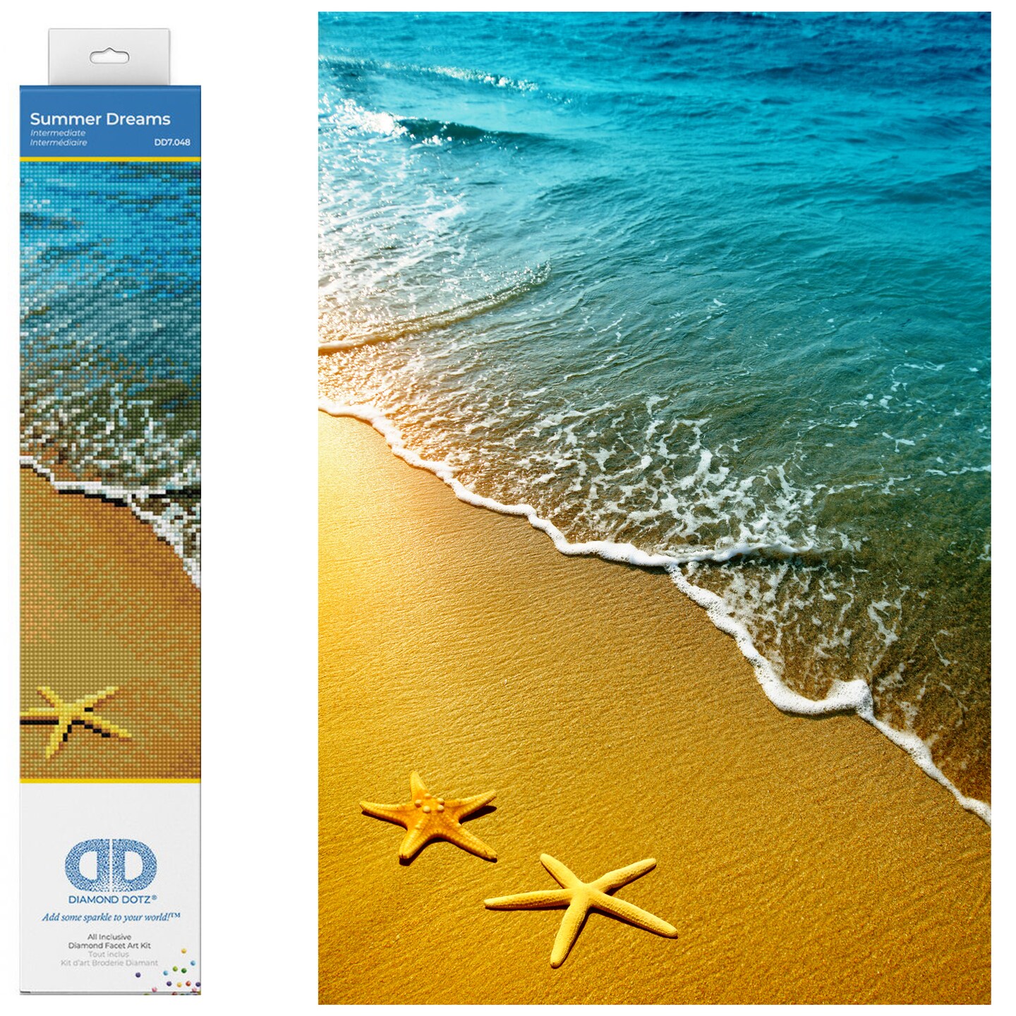 Diamond Dotz Summer Dreams Beach Diamond Painting Kits for Adults - Diamond Art Kits a Relaxing Creative Craft Kit with Dotz Gems 11x16