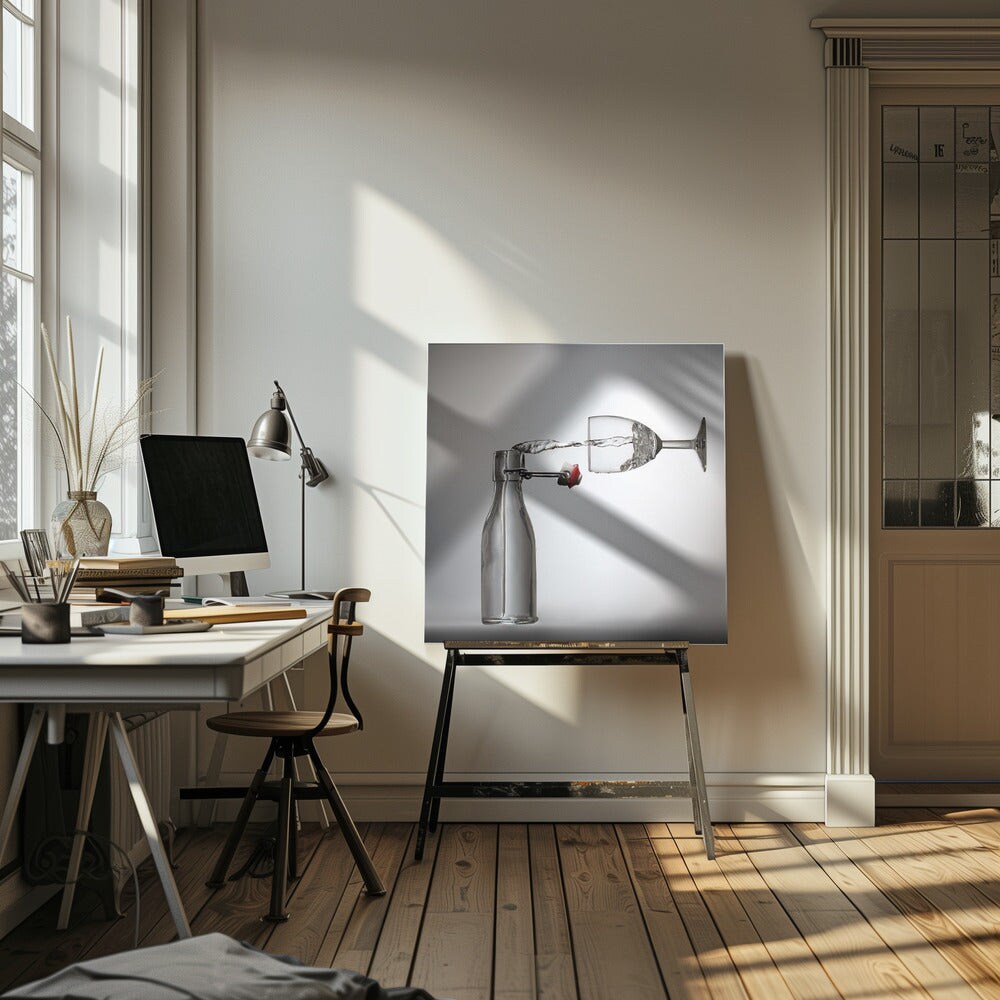 Pouring? Square Canvas Art | Wall Decor 24x24 Canvas - Corporate Office Art