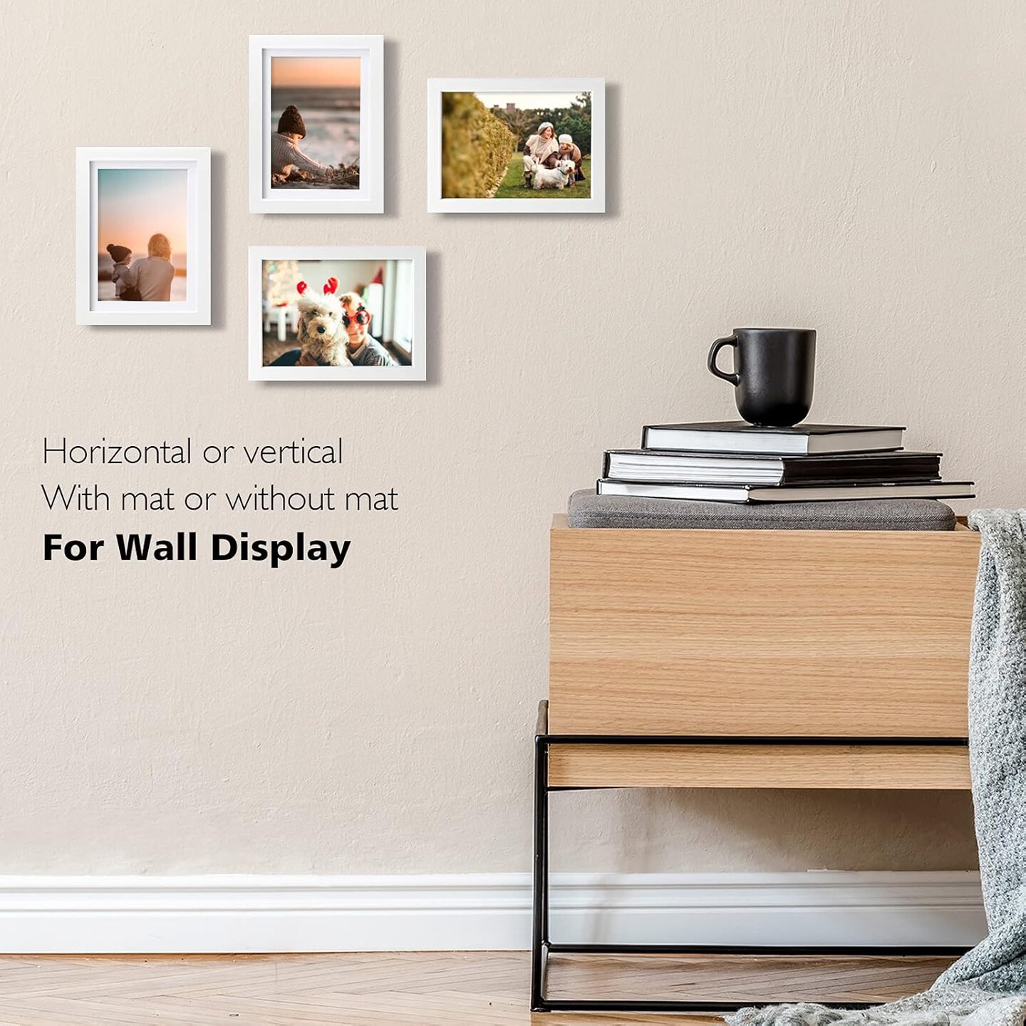 5x7 Picture Frame White Set of 4