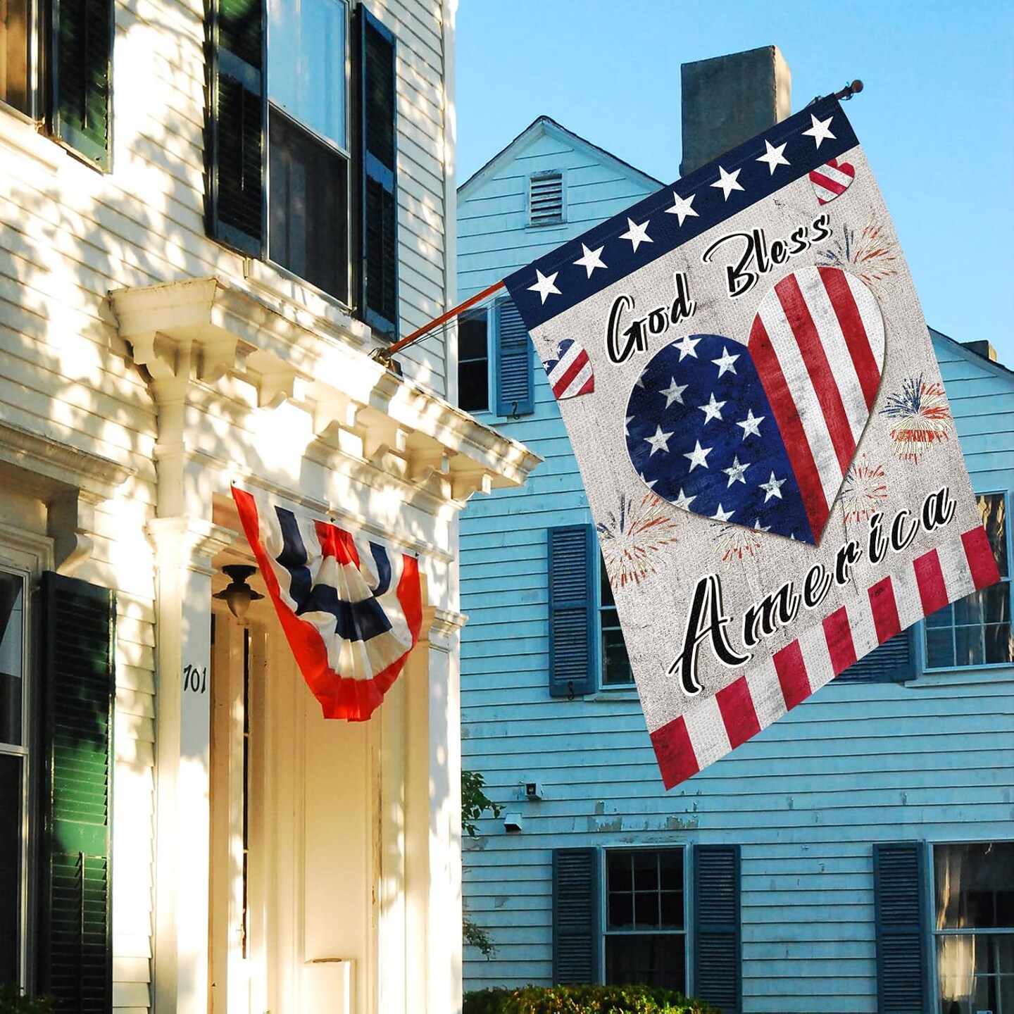 God Bless America Garden Flag Memorial Day Patriotic Garden Flags 12x18 Inch