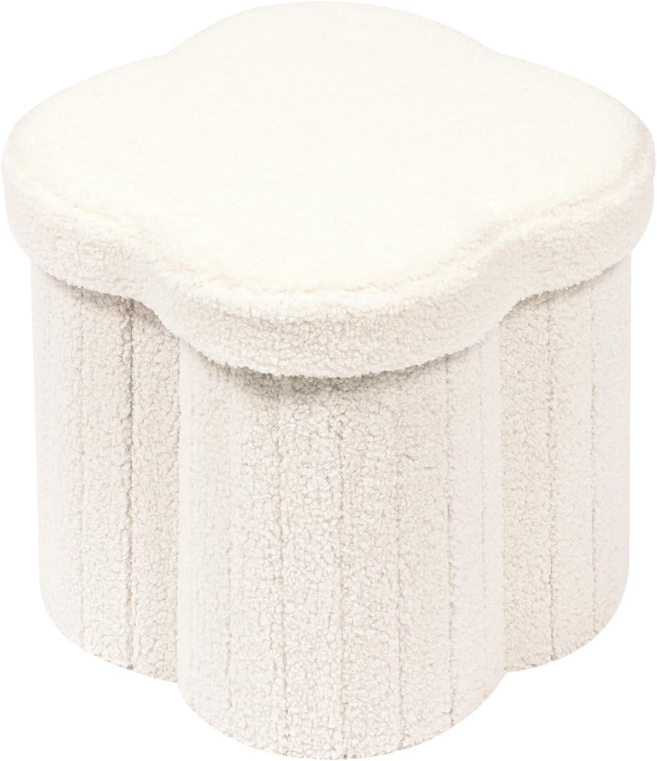 Storage Ottoman Cube (Cream White)