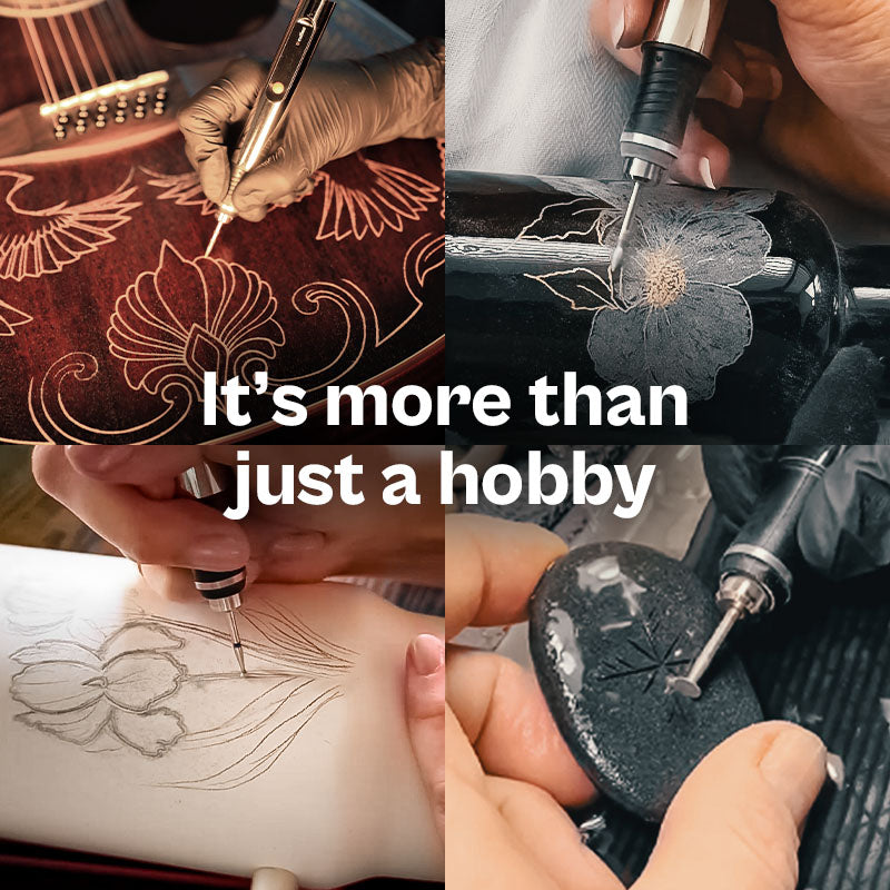 Customizer Engraving Pen by Resparked (Formerly Culiau): Ultimate Cordless Portable Tool for Artists &#x26; DIYers - Engrave 50+ Surfaces - Beginner Friendly - Rechargeable - Free 30 Bits &#x26; Mastery Guide
