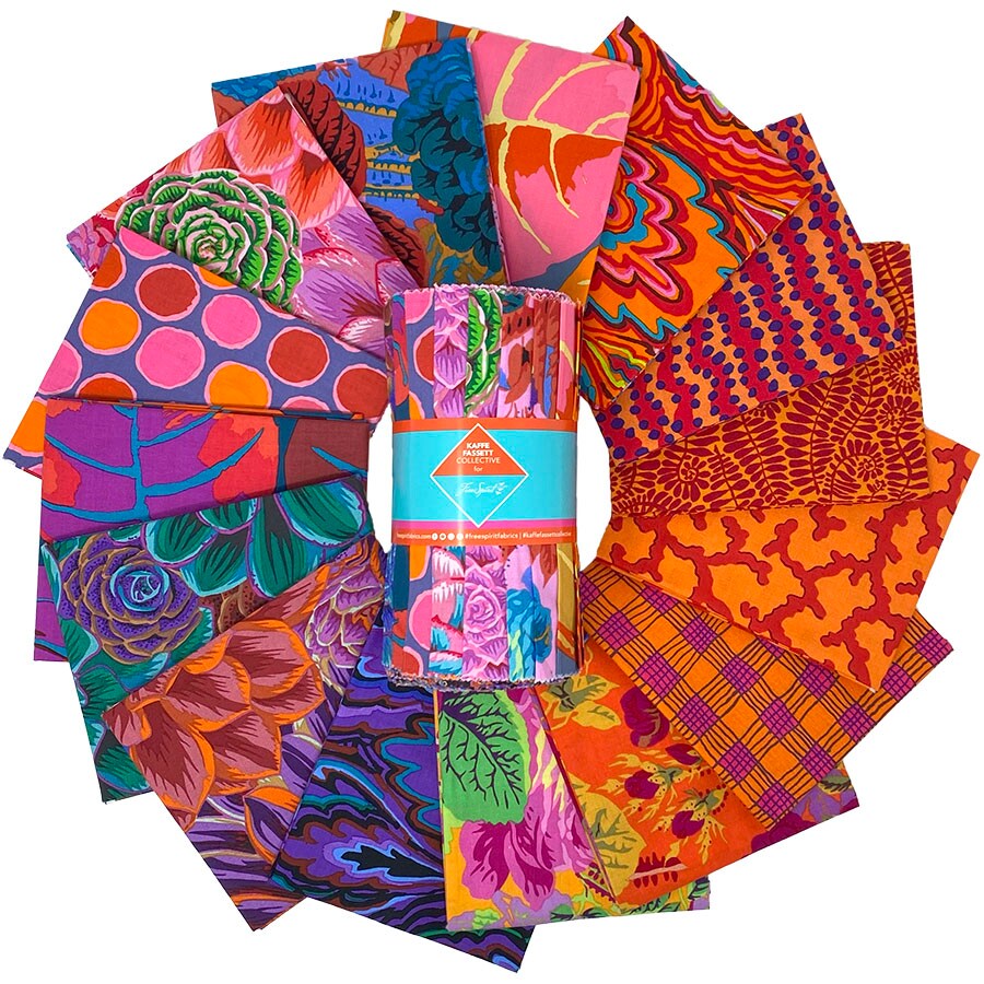Kaffe Fassett 6&#x22; Strip Roll (Dessert Roll) in 2025 Warm by Kaffe Fassett Collective for Free Spirit (FB4DSGP.WARMFEB25)